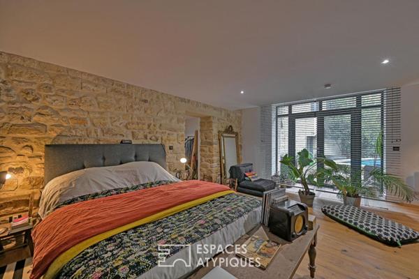 Maison de village aux volumes généreux, avec piscine et garage