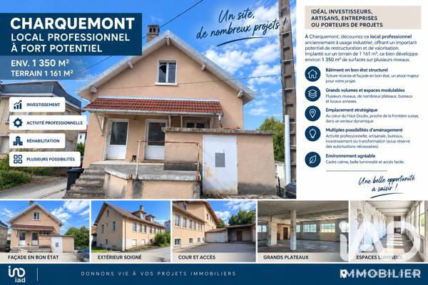 Murs commerciaux  à vendre 1 350 m² Charquemont