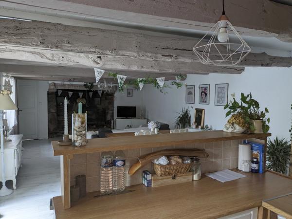 PLUMELIAU MAGNIFIQUE CHAUMIERE DE 170M² 7 PIECES 2 PARCELLES DE 1037 M² ET PARCELLE BOISEE DE 1,3 HECTARE ENVIRON