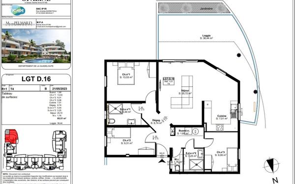 Appartement à vendre    4 pièces • 121,95 m2 Sainte-Anne