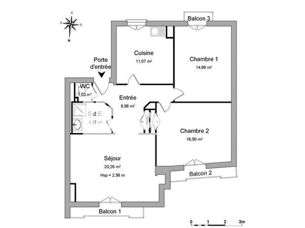 Location Appartement 3 pièces 77 m² - 27 A AVENUE DE NOAILLES Evian Les Bains 74500