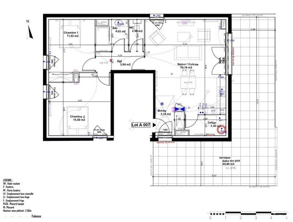 Appartement 3 pièces de 74 m² à Bayonne (64100)