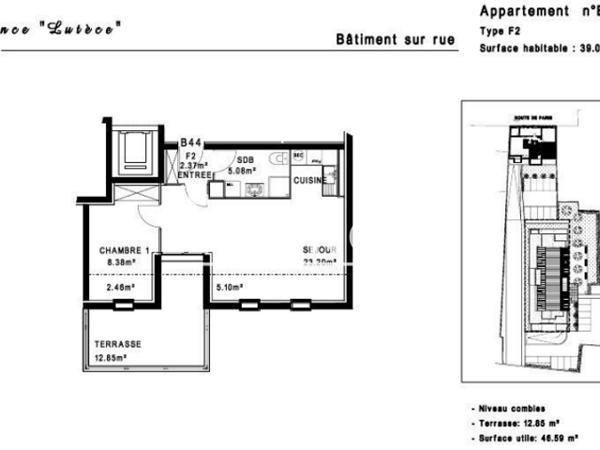 Location Studio 39.03 m² - 7 RUE DE PARIS Amiens 80000