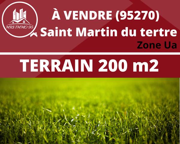 Terrain à bâtir de 200 m2 en zone Ua à St Martin du Tertre 95270