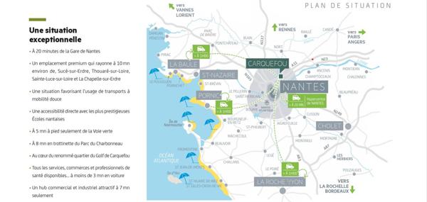 Appartement de type 3 au dernier étage avec belle terrasse sur Carquefou