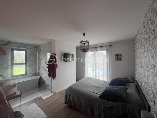 MAISON CONTEMPORAINE                      PROCHE DE COUTRAS                    HABITATION ET ACTIVITÉ LIBÉRALE 

Découvrez ce charmant havre de paix situé dans le quartier pavillonnaire proche de Coutras. Cette maison contemporaine de 190 m², nichée
sur un magnifique terrain de 1705 m², vous offre une vie paisible en pleine campagne.

Avec ses 8 pièces, un vaste séjour de plus de 60m2 , une cuisine aménagée et équipée , séparée par une grande verrière , ses 4/5 chambres  possible ,
dont une suite parentale avec une salle de bains et son dressing, 1 salle d'eau et un toilette séparé . Le cellier / buanderie , très bien pensé et
équipé , offrant de nombreux rangements . Cette maison vous accueille avec un style moderne et confortable.

Un espace dédié à une activité de garde d'enfants de plus de 40m2 , composé d'une salle de jeux , d'un toilette et de 2 espaces de repos sont
actuellement une source de revenus et pourrait devenir votre prochain lieu de travail ou bien une future chambre d'hotes . 

Les extérieurs ne sont pas en reste avec une terrasse orientée plein Sud, une piscine à débordement carrelée pour des moments de détente
ensoleillés. Un très parking pour plusieurs véhicules , sans oublier un carport attenant à la maison et 1 box pour plus de commodité. Profitez
d'une vue dégagée et d’un environnement calme.

La maison est équipée de la climatisation et d'un système de chauffage individuel par aérothermie (PAC air/air ) simple et économique . La
gare de St Seurin sur l'Isle et plusieurs lignes de bus sont à proximité, offrant un accès pratique aux transports en commun.

Ne manquez pas cette opportunité coup de cœur et venez la découvrir .
La taxe foncière s'élève à 933 €. Contactez Jean Noel Castaner pour plus d'informations