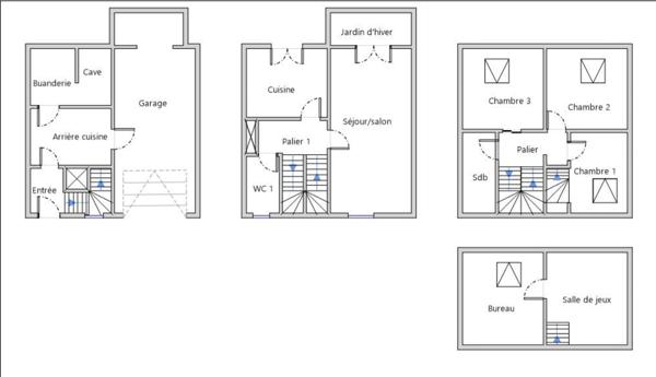 Pavillon 3 chambres avec terrasse et jardin