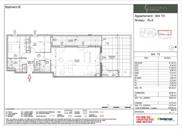 Appartement 3 pièces 84 m2