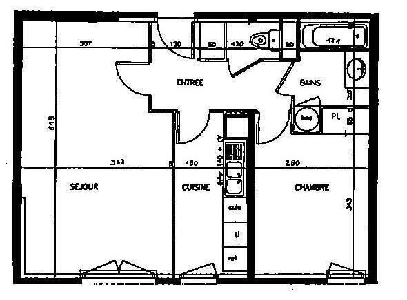 Appartement 2 pièces                                        - 44100 Nantes - Canclaux Réf : 12470
