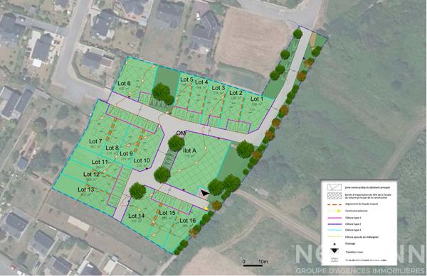 A vendre terrain en centre bourg d'Etel - 236 m²