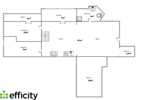 Appartement
         5 pièces
        - 81 m² 199 500 € *