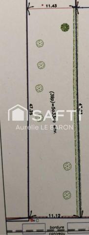 Terrain constructible viabilisé de 533m2