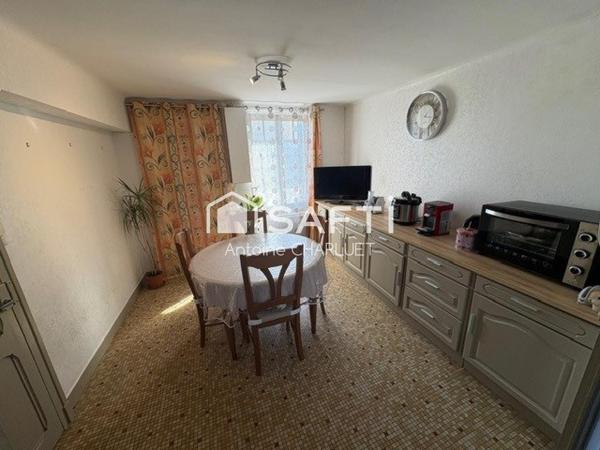 Maison de bourg de 61m² avec terrain de 351m² à CLION SUR INDRE