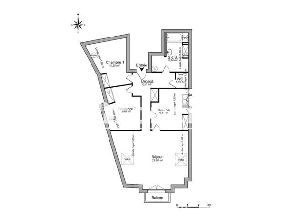 Location Appartement 4 pièces 72.37 m² - 23 RUE DE LA REPUBLIQUE Pontacq 64530