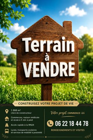 À GUER, TOUT EST A PORTEE DE MAIN… ET VOTRE FUTURE MAISON N'ATTEND PLUS QUE VOUS.

Rarement un projet de construction réunit autant d'avantages : ce terrain à bâtir de 1 000 m², libre de constructeur, bénéficie d'un emplacement privilégié permettant de concilier confort de vie et facilité de déplacement.
Commerces, maison médicale et école sont accessibles en seulement quelques minutes à pied, tandis que l'accès rapide à la RN24 facilite les trajets du quotidien.

Non viabilisé, le terrain dispose néanmoins du passage de tous les réseaux au pied de la parcelle, facilitant ainsi son aménagement.
Situé dans une commune dynamique et attractive, portée notamment par la présence de l'École Militaire de Saint-Cyr Coëtquidan, vous profiterez également de la proximité du lycée, des transports scolaires et des services de mobilité locaux.

CE QUE VOUS ALLEZ APPRECIER :
• 1 000 m² pour imaginer la maison qui vous ressemble.
• La liberté de choisir votre constructeur.
• Les commodités accessibles à pied.
• Un accès rapide aux principaux axes de circulation.
• Une qualité de vie recherchée au cœur de Guer.

DONNEZ VIE A VOTRE PROJET DANS UN ENVIRONNEMENT OU PRATICITE ET QUALITE DE VIE SE RENCONTRENT.
Pour plus d'informations ou pour organiser une visite, contactez-moi dès maintenant 06 22 18 44 78.
Prix : 55 500 € FAI.
Honoraires à la charge du vendeur.
Les informations sur les risques auxquels ce bien est exposé sont disponibles sur le site Géorisques : www.georisques.gouv.fr.