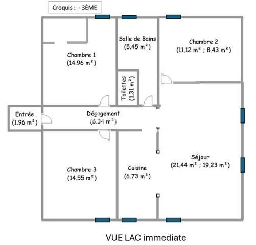 Appartement 4 pièces - 79 m² Bien prestige