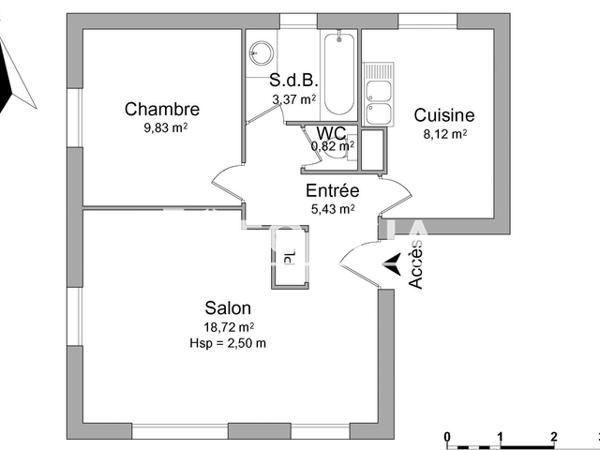 Location Appartement 2 pièces 46.29 m² - 30 FAUBOURG DE LA PAIX Illkirch-graffenstaden 67400