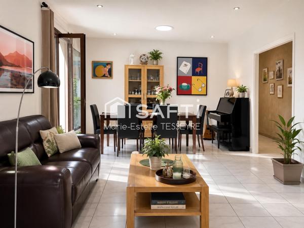 Maison proche du bourg dans un environnement très calme sur une parcelle de 1200m2
