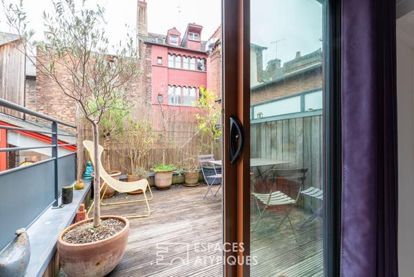 Splendide Loft créatif et sa terrasse au coeur de Rennes