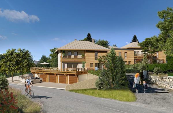 Appartement à vendre 2 pièces avec jardin vue Lac et Montagnes sur SAVINES LE LAC (05) , Dans une résidence en construction style villa plein Sud ,livrable été 2026