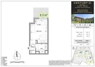 Appartement T1 à vendre  1 pièce - 26,49 m 2   FAVERGES SEYTHENEX  - 74