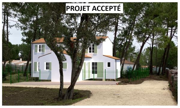 Proche plage -Terrain 452 m2 avec PC