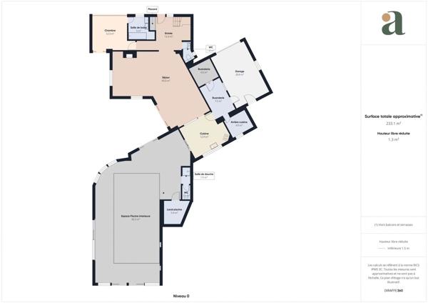 Magnifique maison de 258m2 4 chambres Piscine intérieure Domaine du Haut Bissin Garage Terrain de 1800m2