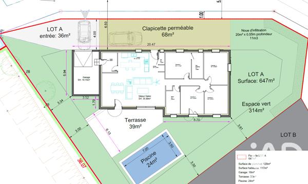 Terrain à vendre 650 m² Bédarrides