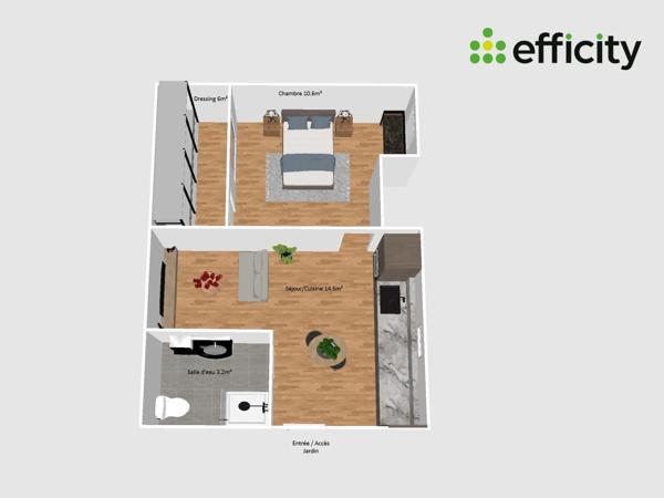 Appartement 1 pièce - 35 m² Exclusivité