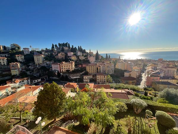 MENTON - CIAPPES - GRAND DEUX PIECES VUE MER - PEPITE !