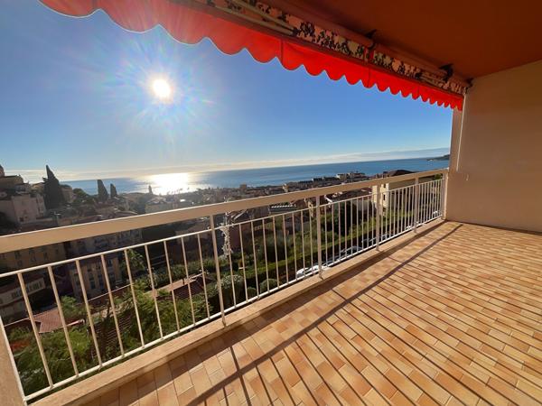 MENTON - CIAPPES - GRAND DEUX PIECES VUE MER - PEPITE !