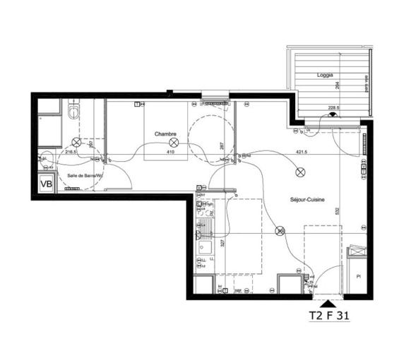 Appartement VENISSIEUX 44.3 m²