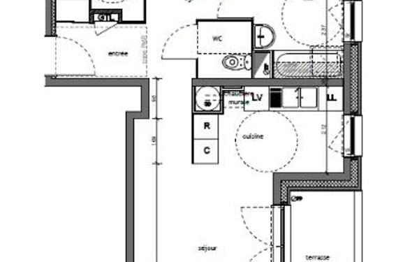 Appartement à louer    3 pièces • 61,80 m2 Le Grand-Quevilly