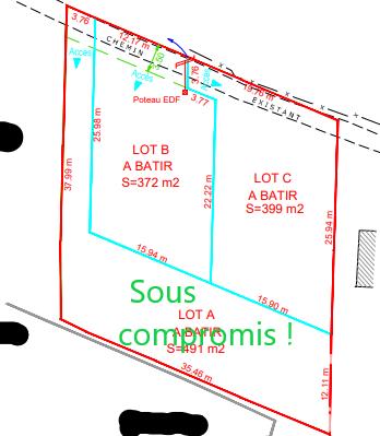 Terrain à vendre 399 m² Saint-Joseph