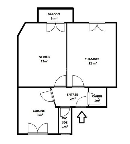 Appartement 2 pièces - 35 m² Exclusivité