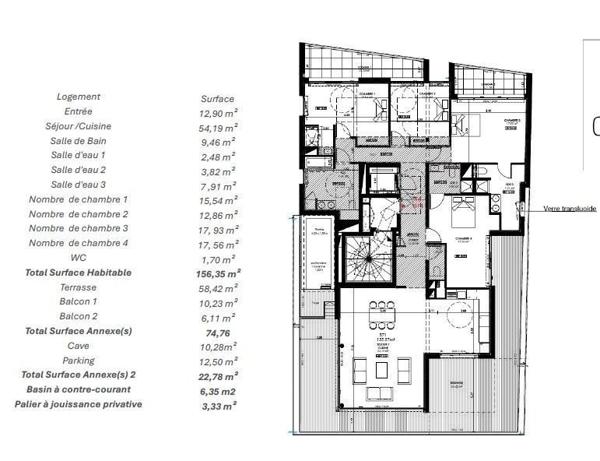Appartement 6 pièces de 156 m² à Beausoleil (06240)