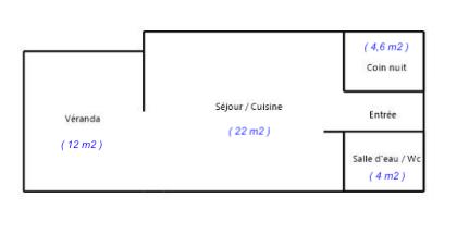 Appartement 2 pièces - 45 m² Exclusivité efficity