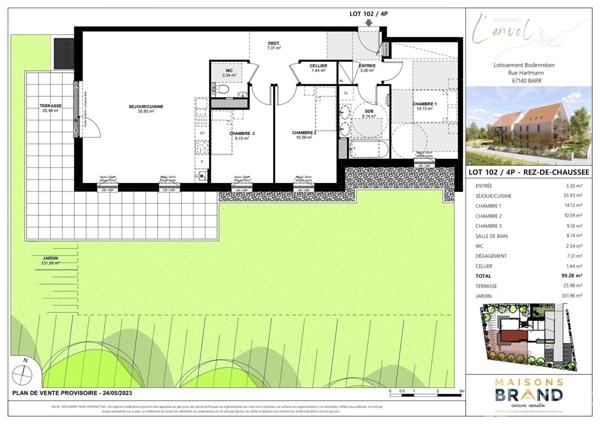 Neuf 4P Rez-de-jardin Haut Standing à Barr