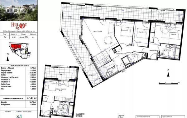 Appartement 4 pièces de 97M² en VEFA - St Marc sur Mer