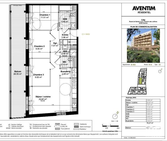 Appartement à vendre 4 pièces 76 m² Nantes