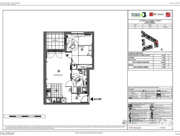Appartement à vendre 2 pièces 46 m² Bois-Colombes