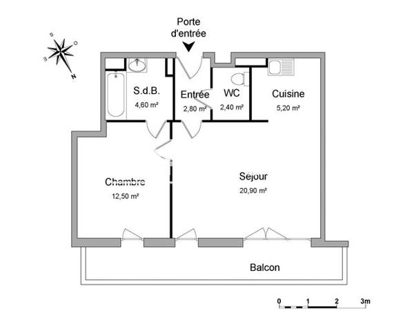 Location Appartement 2 pièces 48.4 m² - 3 BIS AU 11 BIS RUE DE LA FRAT Noisy Le Sec 93130