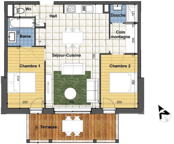 Haute Savoie (74), à vendre SAMOENS - Domaine skiable Grand Massif - Appartement T3 bis