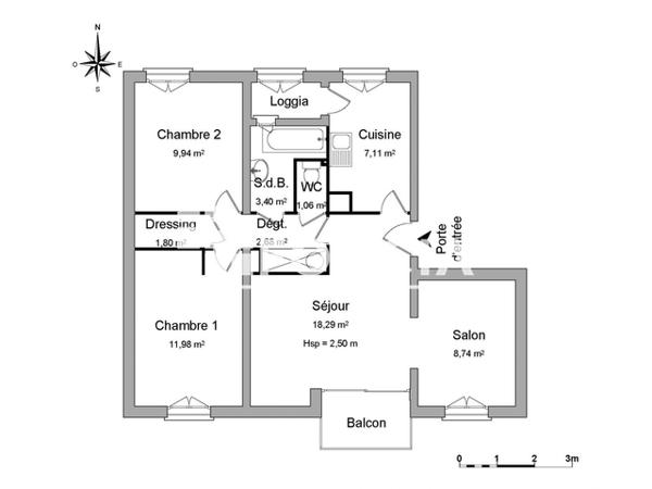 Location Appartement 4 pièces 65 m² - LE FOUQUET- CHEMIN PRE BATAILLE Vitrolles 13127