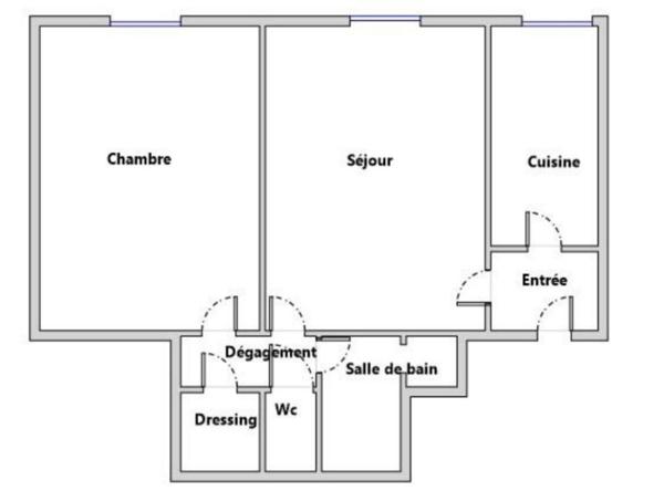 T2 46,5m² - Métro chatillon-montrouge