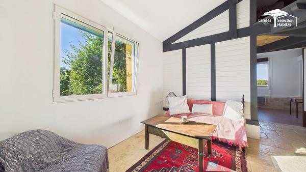 Ensemble immobilier d'exception de 380 m² hab. , piscine, dépendances et revenus locatifs Riviere saas et gourby