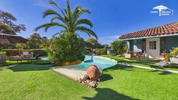 Ensemble immobilier d'exception de 380 m² hab. , piscine, dépendances et revenus locatifs Riviere saas et gourby