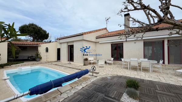EXCLUSIVITE LA ROCHELLE LALEU MAISON PLAIN PIED 4 CHAMBRES PISCINE GARAGE ET ATELIER  La rochelle