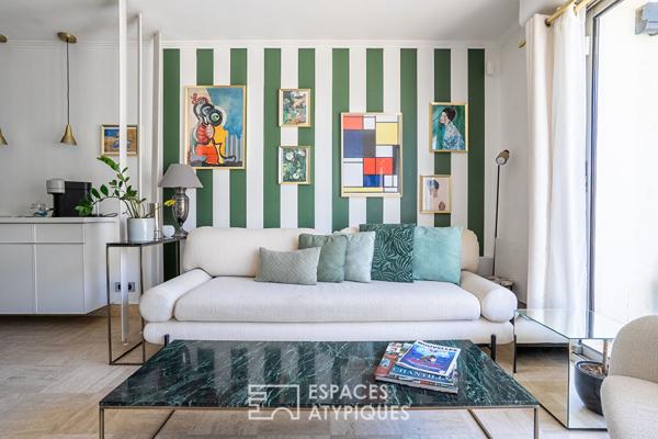 Appartement meublé de standing avec terrasse à 500 m des plages