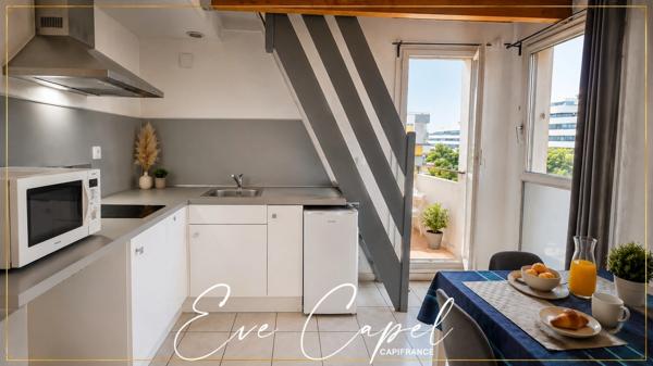 Appartement à vendre 2 pièces LE CAP D'AGDE (34), DUPLEX avec balcon au centre port.